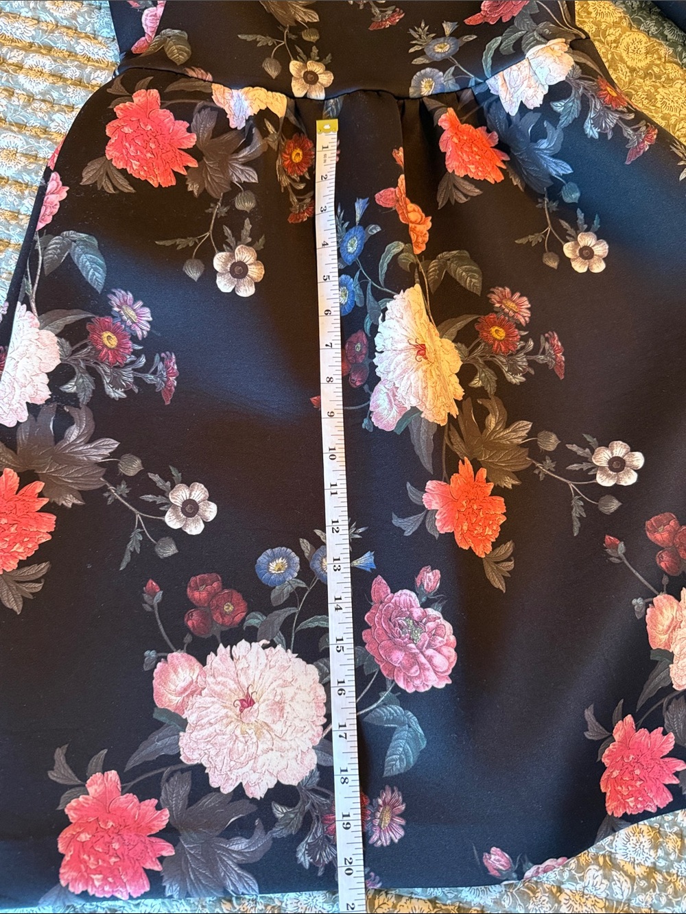 ERIN by Erin Fetherston Black Floral Long-Sleeve Fit & Flare‎ Dress - Picture 4 of 6